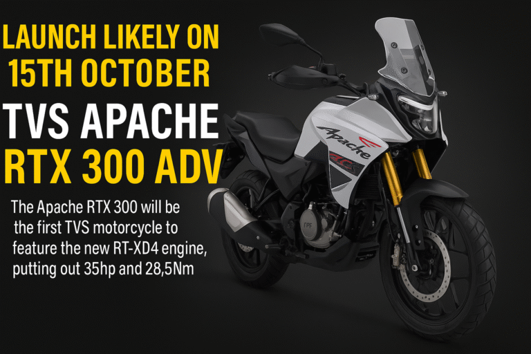 TVS Apache RTX 300 ADV Launch Likely on 15th October – First Adventure Tourer from TVS
